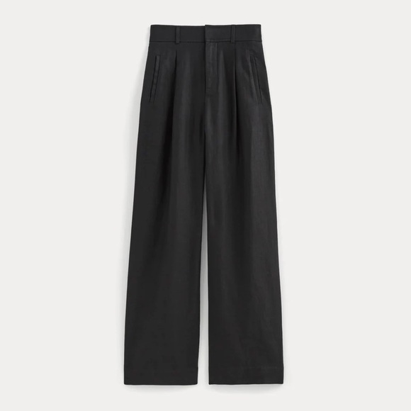 Everlane Way-High Drape Pants Black Size 6 | High Rise Wide Leg Trouser - Picture 9 of 10